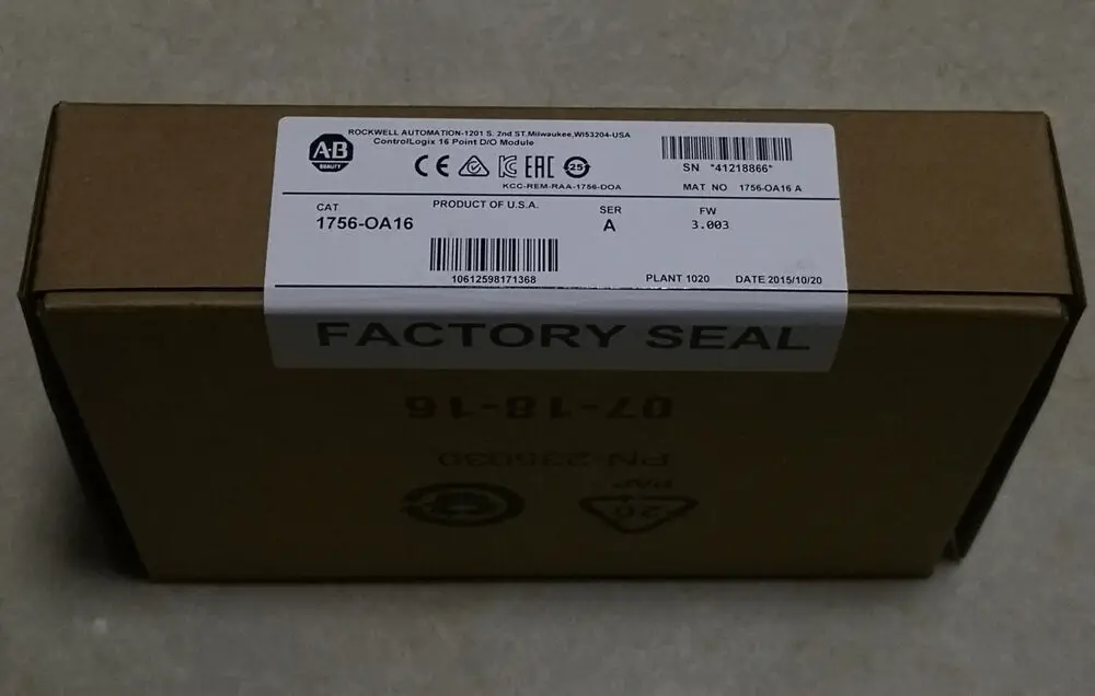 

New Factory Sealed AB 1756-OA16 SER A ControlLogix 16 Point D/O Module 1756OA16