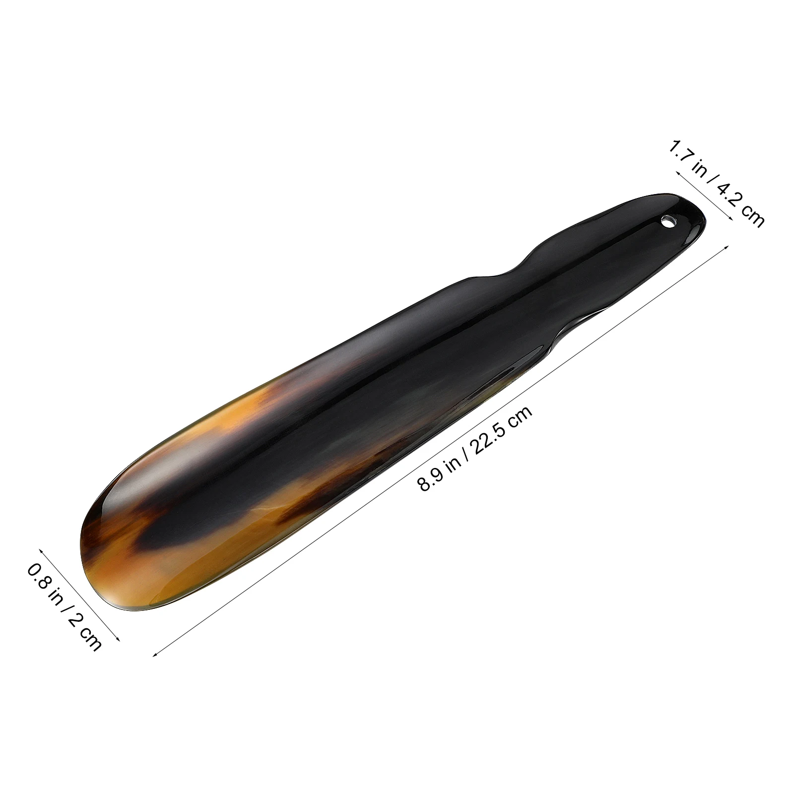 Hangable Yak Horn Convenient Shoe Horn Shoe Lifter Handle Shoehorn for Seniors Pregnant Women Kids 1pc