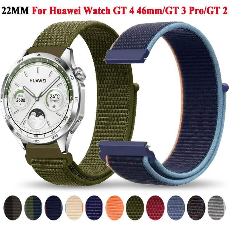 Cinturino Per Orologio Con Cinturino In Nylon Da 22Mm Per Huawei Watch Gt 4 Gt 3 Pro Gt 2 46Mm Bracciale Con Cinturino Smartwatch Per Huawei Watch 4 P