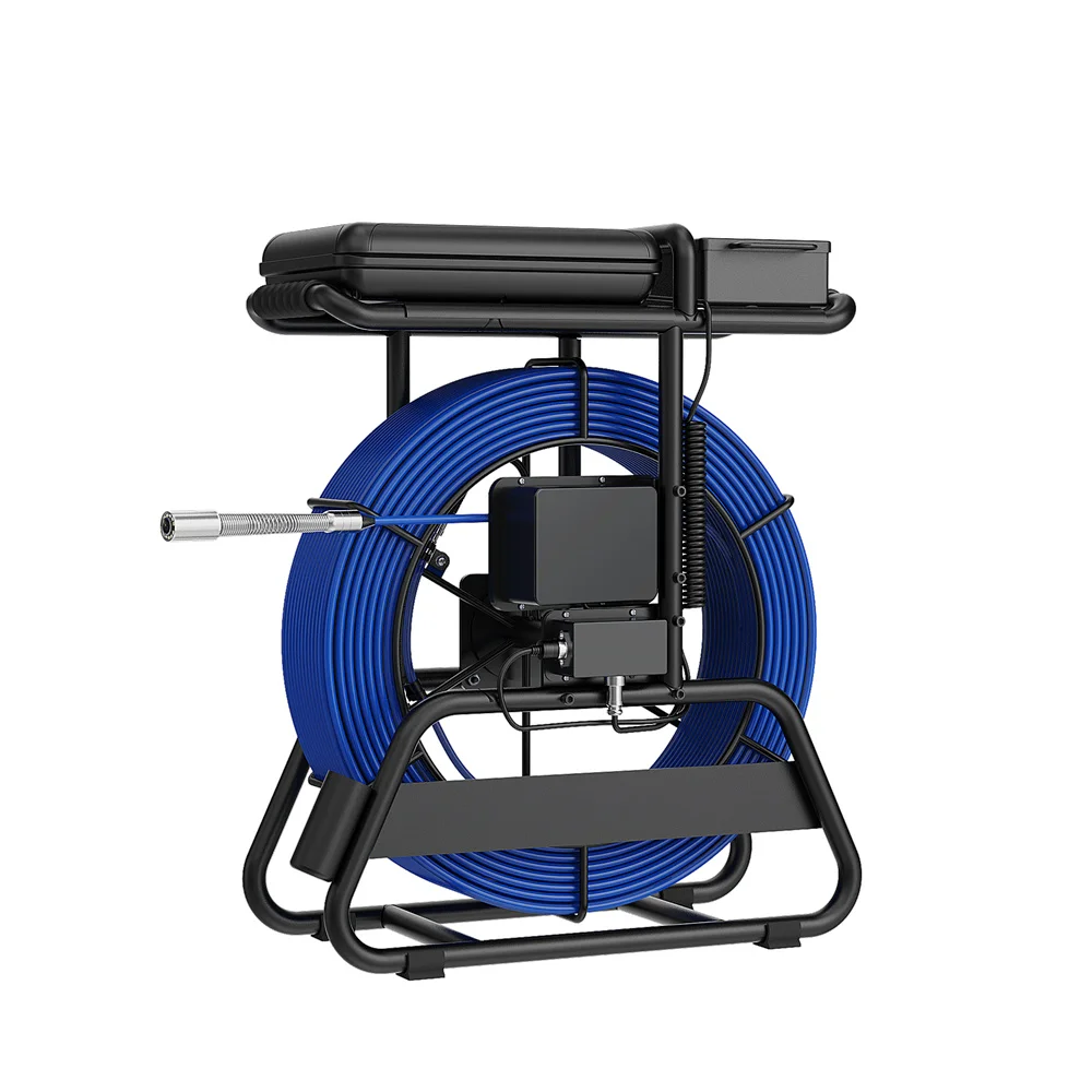 Sewer Inspection Camera 10'' 1080P Screen Pipe Inspection Camera Meter Counter+Self-Leveling 512HZ Locator+Diameter 7mm cable 5