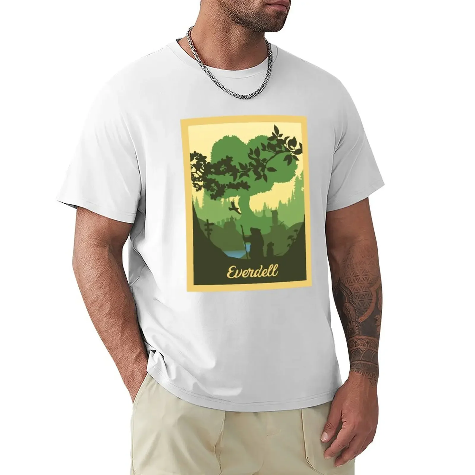 Everdell-Giochi Da Tavolo-Stile Poster Da Viaggio Minimalista-Gioco Da Tavolo Art (Autorizzato) T-Shirt Camicetta Magliette Semplici Da Uomo