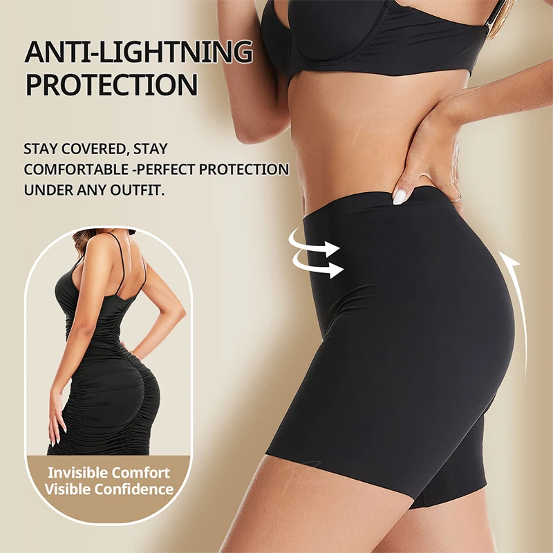 Women High Waist Safety Shorts Under Skirt Boxers Anti Chafing Thighs Comfortable Yoga Leggings Pants