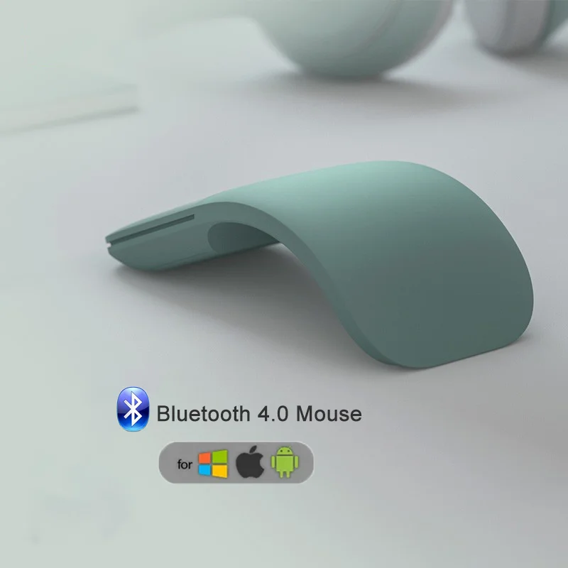 Bluetooth 4.0 Wireless Mouse 1600 DPI Folding Arc Touch