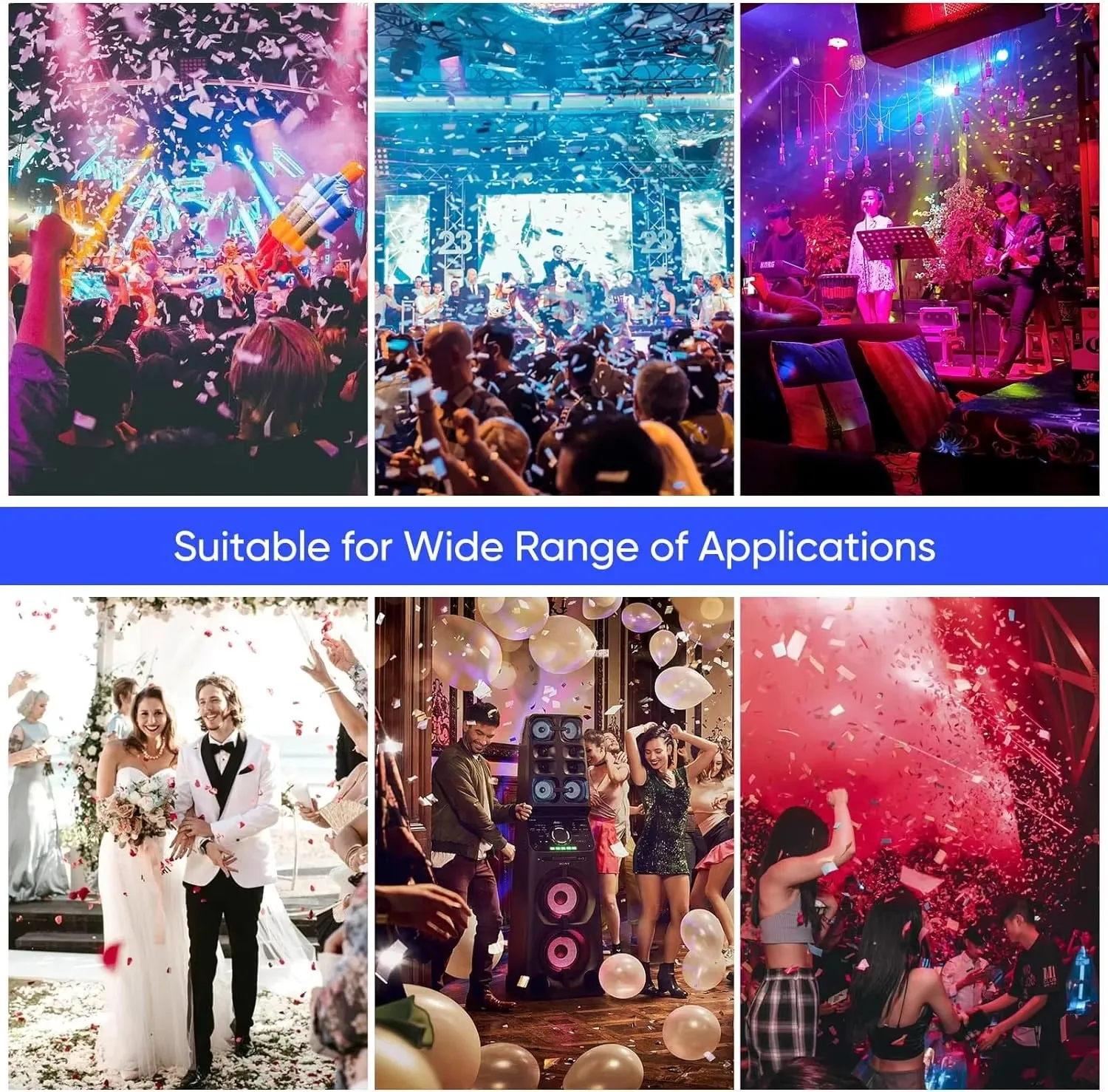 High Quality 1500W LED Electric Confetti Blower Machine Professional Confetti Ca