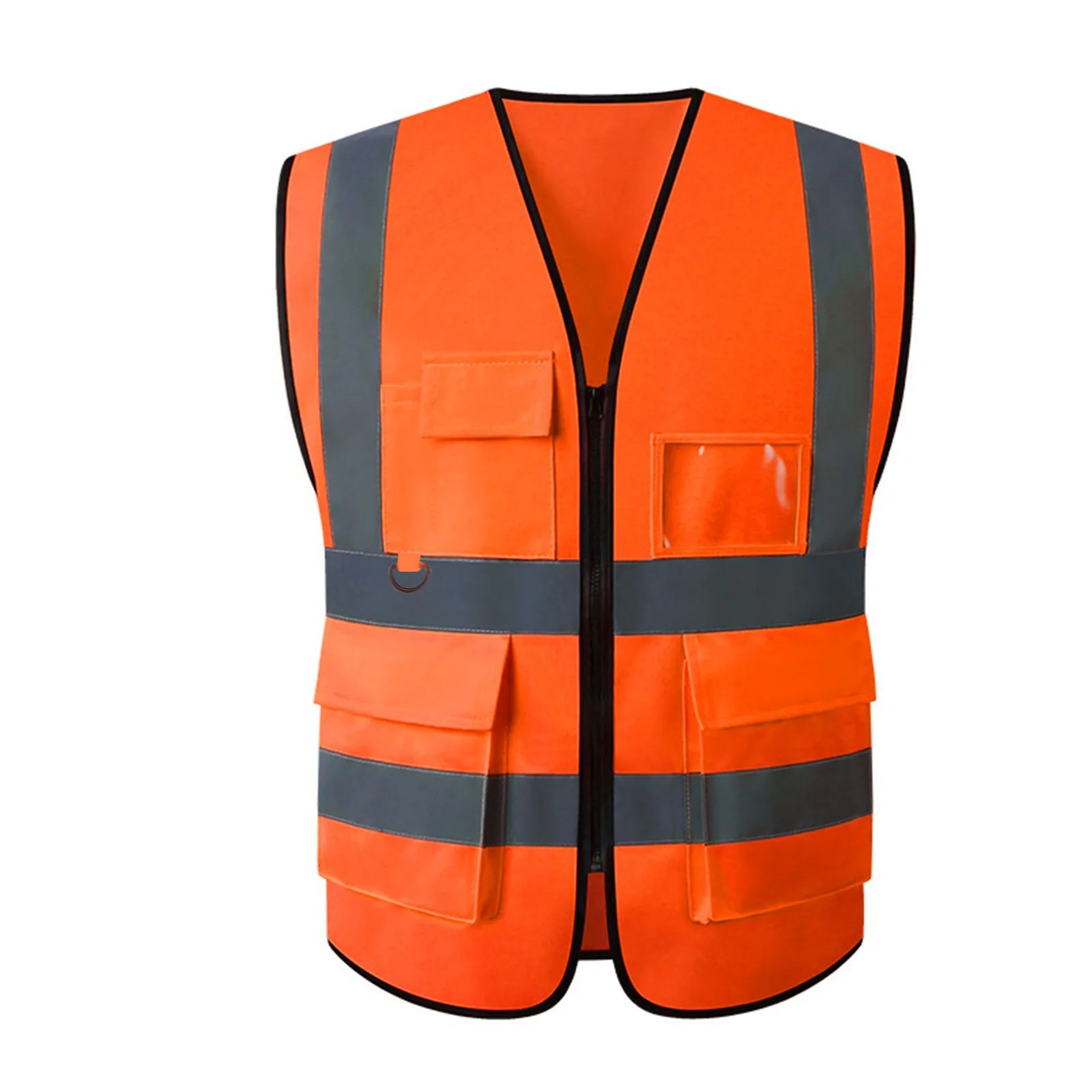 Traffic Clothing Work Clothes Safety Vest Reflective High Visibility Class Vest with Reflective Strips and Pockets