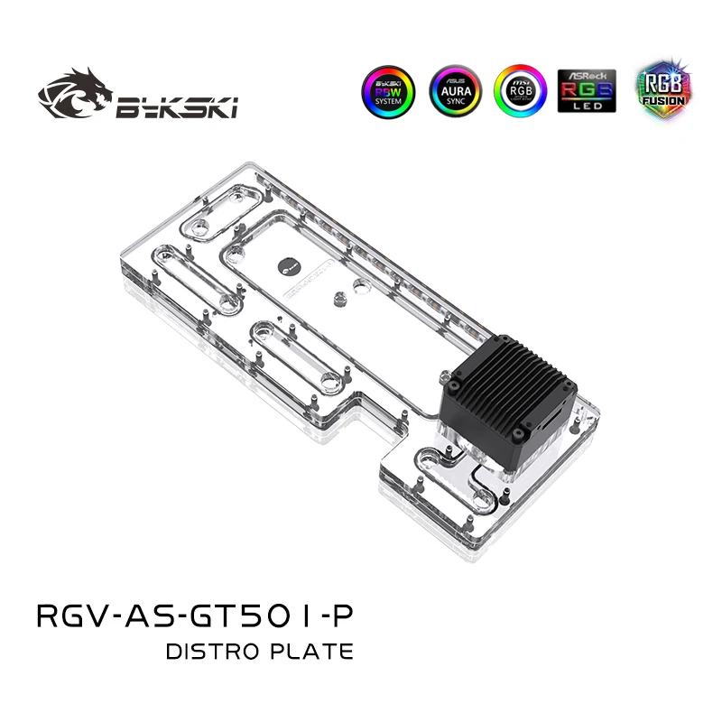 Bykski Rgv-As-Gt501-P Distro Plate Per Asus Rog Gx601 Case Pc Water Cooling Waterway Board Reservoir Water Tank Pump