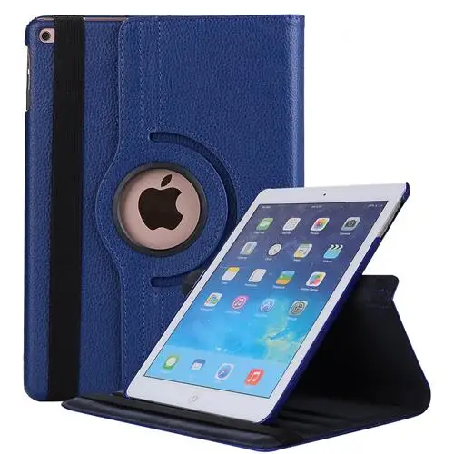 thumbnail image 1 of Funda de cuero PU para iPad Air 5, 4, 3, 2, 9,7, funda para tableta con soporte inteligente giratorio de 360 grados y encendido automático y visualización multiángulo, 1 of 5