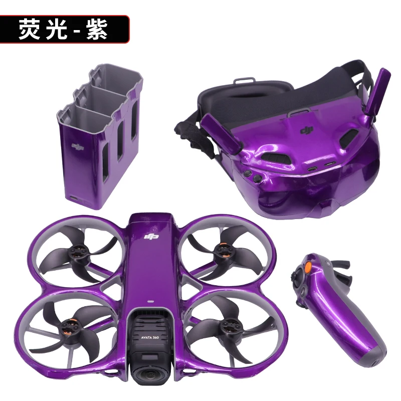 DJI Avata 360용 단색 보호 필름 방수 및 긁힘 방지 형광 스티커 액세서리 세트