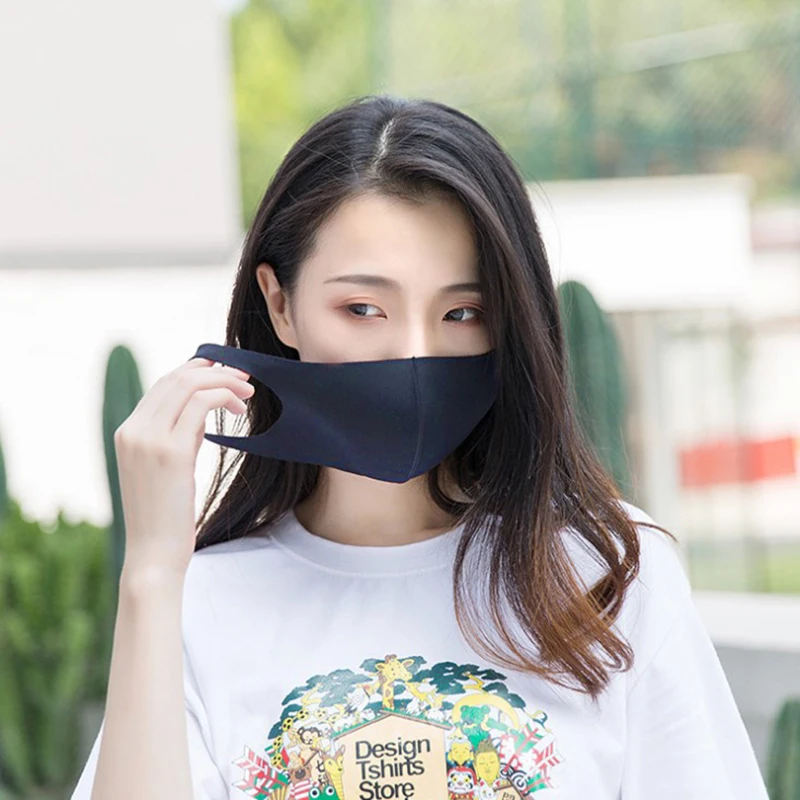 Hot Sale Summer Sunscreen Mask Ultrathin Ice Silk Masks Fashion Black Dustproof Mask Breathable Face Towel Outdoor Washcloth