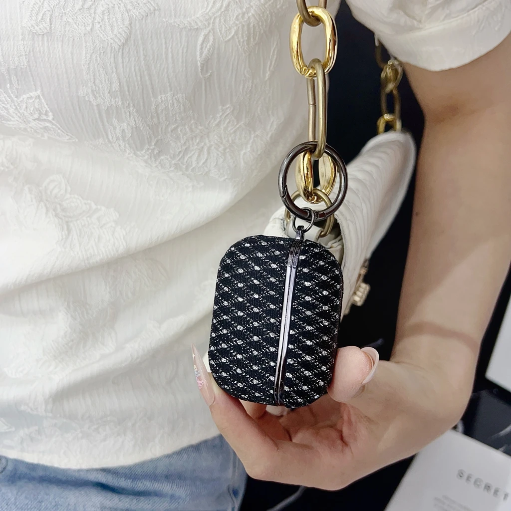 Luxury Electroplated Sparkling Glitter Earphone Cover Case with Hook