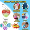 12/24/48Pcs Mini Pop Fidget Toy Pack Kit Keychain Stress Relief Toys Party Favors Office Desk Toy for Kids Adults Brinquedos 4