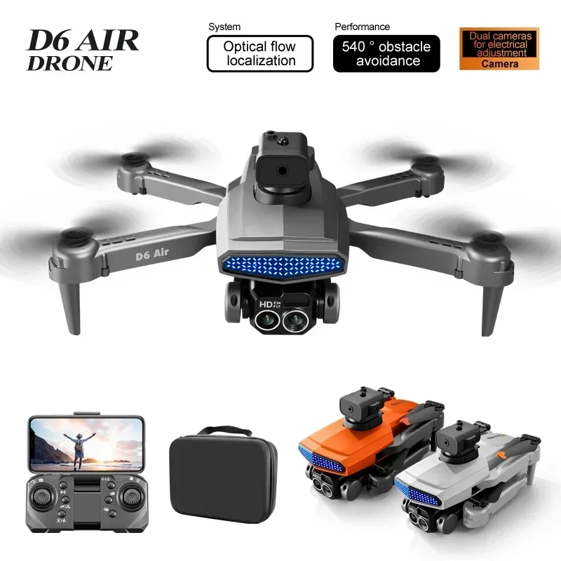 

Five-Way Aerial Photography Aircraft High-Definition Obstacle Avoidance D6 Professional Drone 8K Dual-Camera Flight 3000M