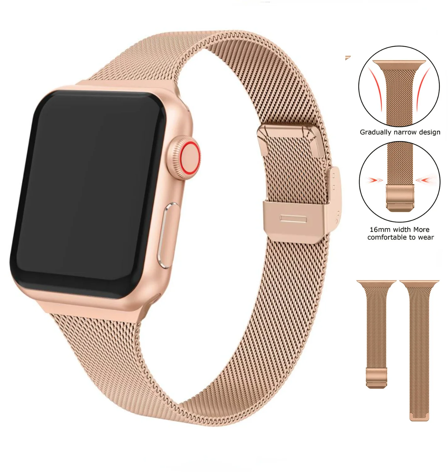 

Ремешок «Миланская петля» для Apple watch Ultra, металлический браслет из нержавеющей стали для iwatch 6 5 4 SE 44 мм 42 мм 40 мм, 49 мм 8 7 45 мм 41 мм