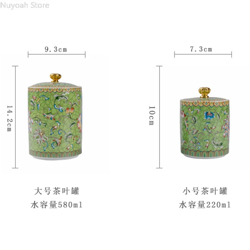 Ceramic Storage Jar European With Lid Coffee Table Tea Jar Living Room Candy Household Kitchen Supplies Cereal Dispenser