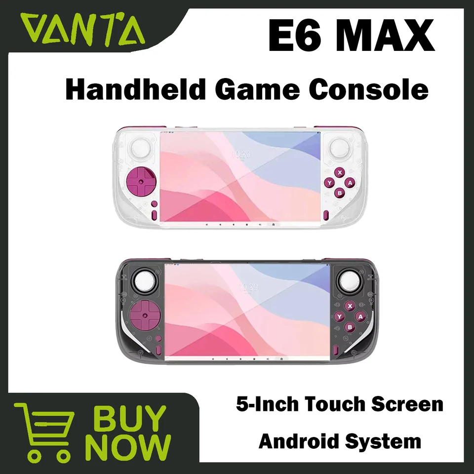 E6 MAX レトロハンドヘルドゲームコンソール 5 インチタッチスクリーン