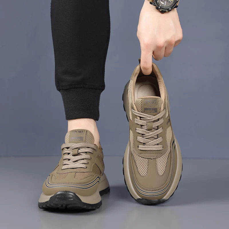 2025 New Spring Men's Shoes Breathable Versatile Casual Trendy Lightweight Sports Board Shoes for Leisure Footwear Mens Sneakers 3