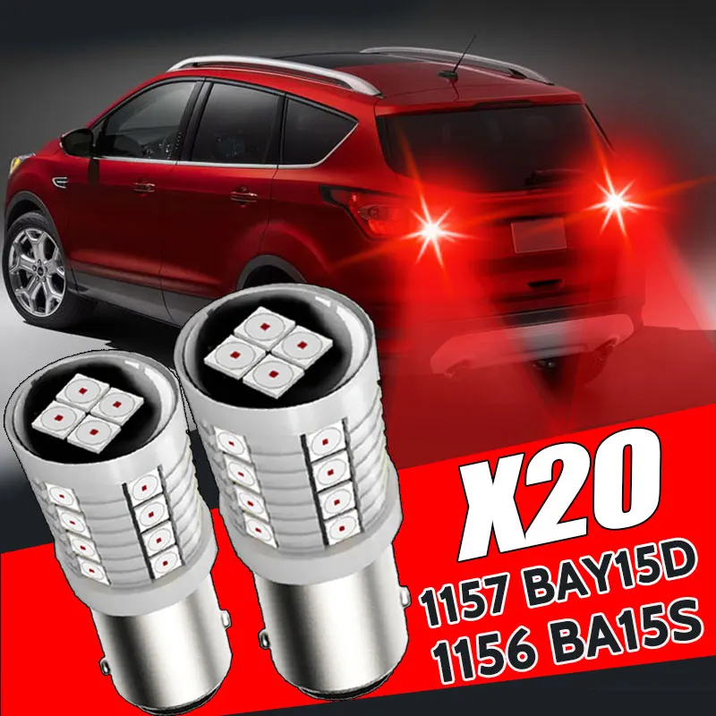 

2PCS P21/5W Bay15d 1157 Led Brake Light Bulb Red, 12V-24V for LADA Granta Vesta Brake Tail Running Parking Light