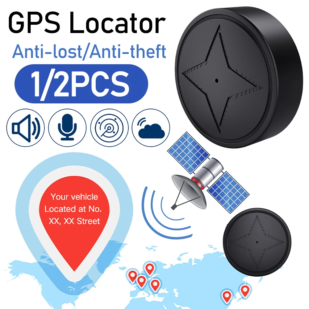 1/2pcs GPS Locator Pets Tracking Device Dog Cat Anti-lost GSM GPS Wireless Locator Strong Magnetic Positioner for Old Men Kids smart tracker animal tracking collar