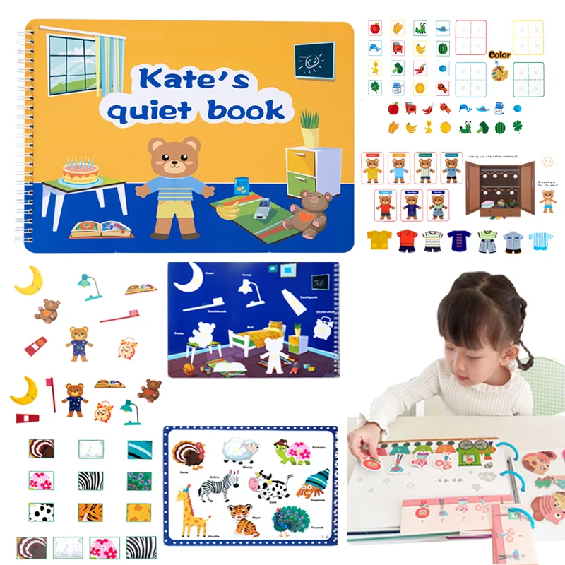 

Quiet Busy Book Montessori Toys For Toddler Preschool Activity Binder Busy Board Autism Early Educational Learning Toys For Baby