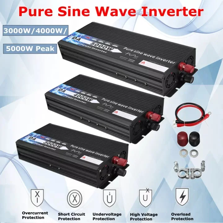 Inverter A Onda Sinusoidale Pura Da 12V A 220V 1000W 3000W 4000W 5000W Convertitore Di Tensione Ca 12 220 Alimentazione Inverter Per Auto Alimentazion