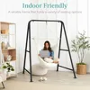 Hammock Chair Stand, 75in Tall Heavy Duty Indoor Outdoor Steel Hanging Base w/Hardware -Stand Only 2