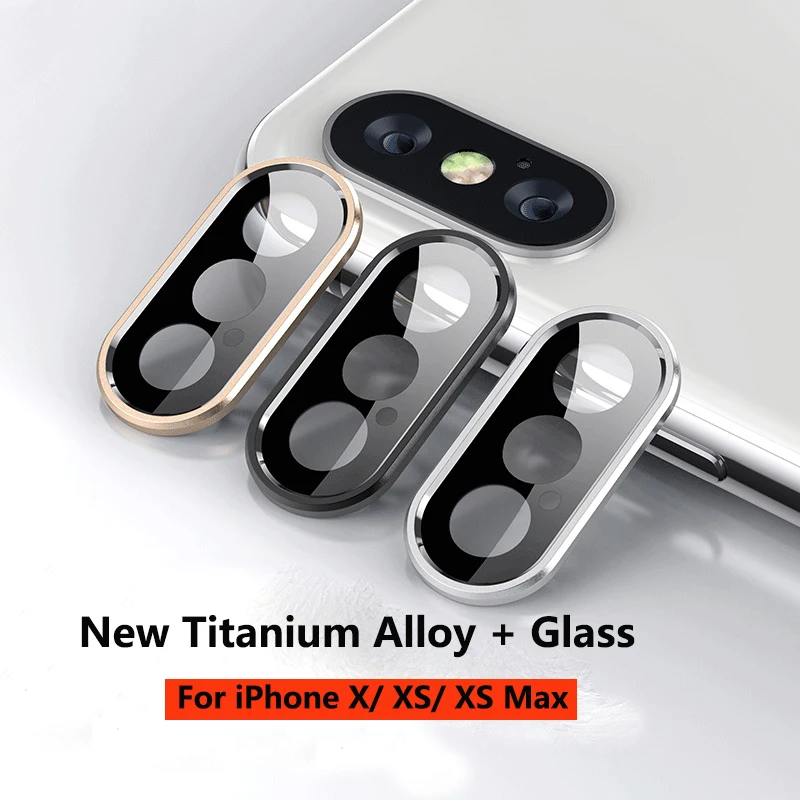 

Защитный чехол для объектива камеры iPhone XR, металлический + закаленное стекло, защита экрана подходит для iPhone Xs Max X