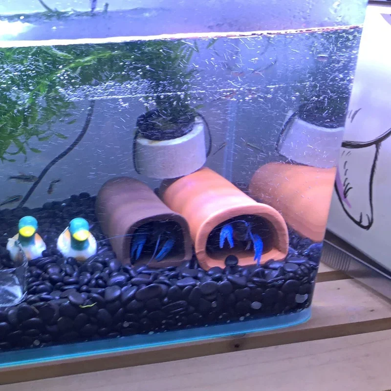 Ceramic Aquarium Shelter Breeding Cave Decoration Hiding Tube For Aquarium Fish Tank Shrimp Nest Spawn House Cave Ornaments fish tank ornaments fish tank decorations aquarium ornaments