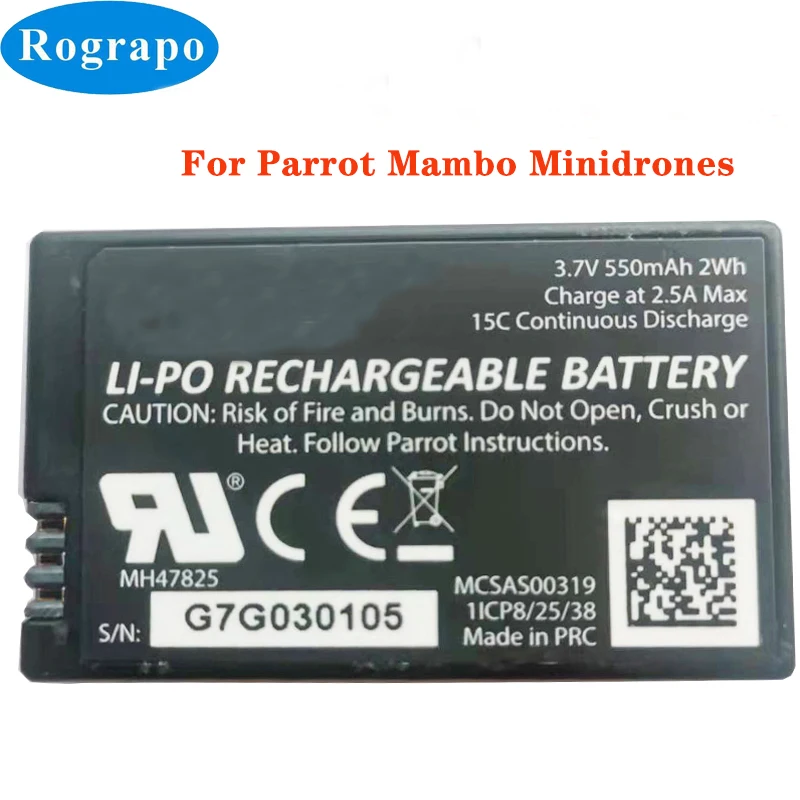 New 3.7V 550mAh Li-Polymer Flight Battery for Parrot Mambo Minidrones