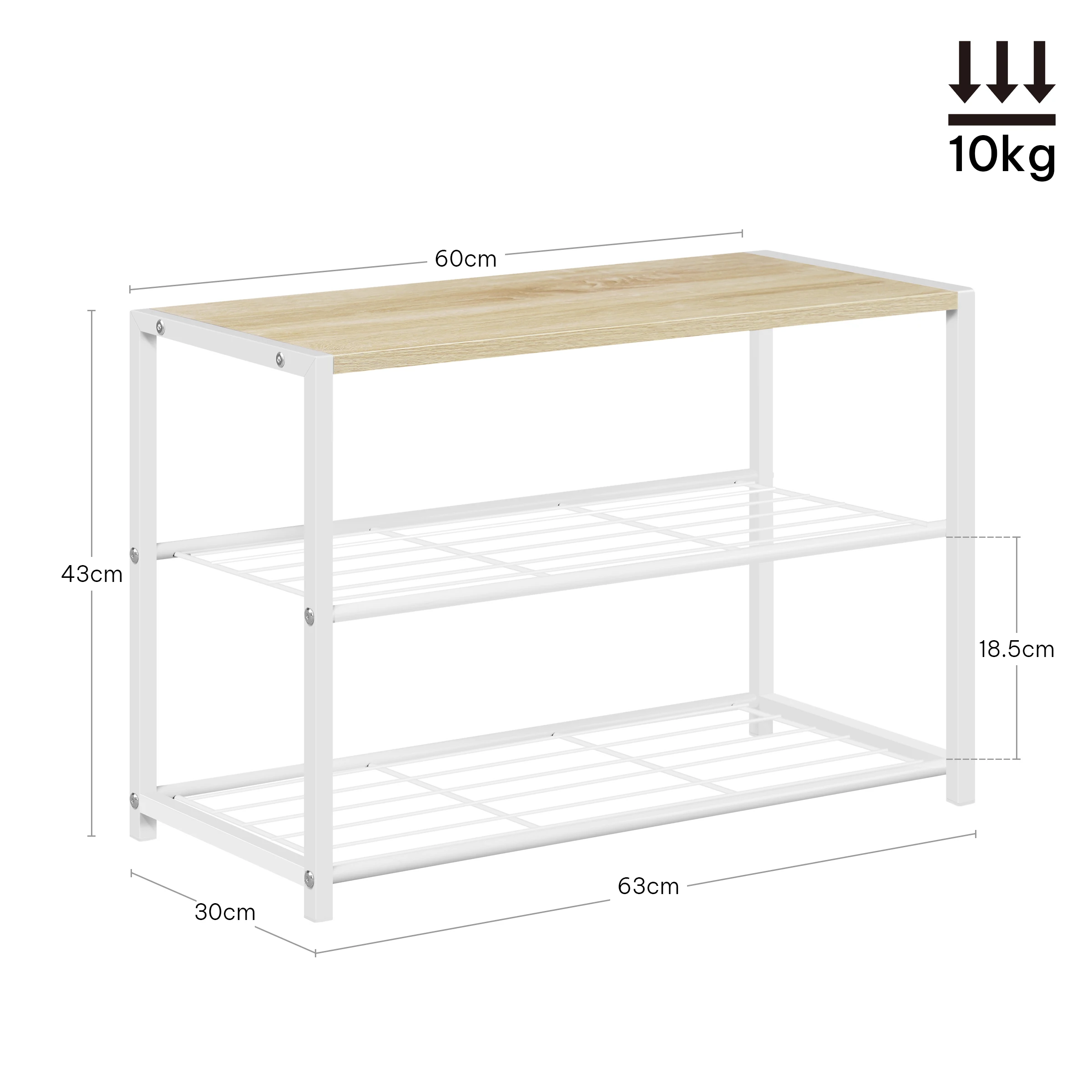 WOLTU Schuhregal 2/3/4 Schichten Schuhorganisatoren Metallrahmen Schuhaufbewahrungsregal Schuhbank für Wohnzimmer Eingang Flur Badezimmer – Detail 4