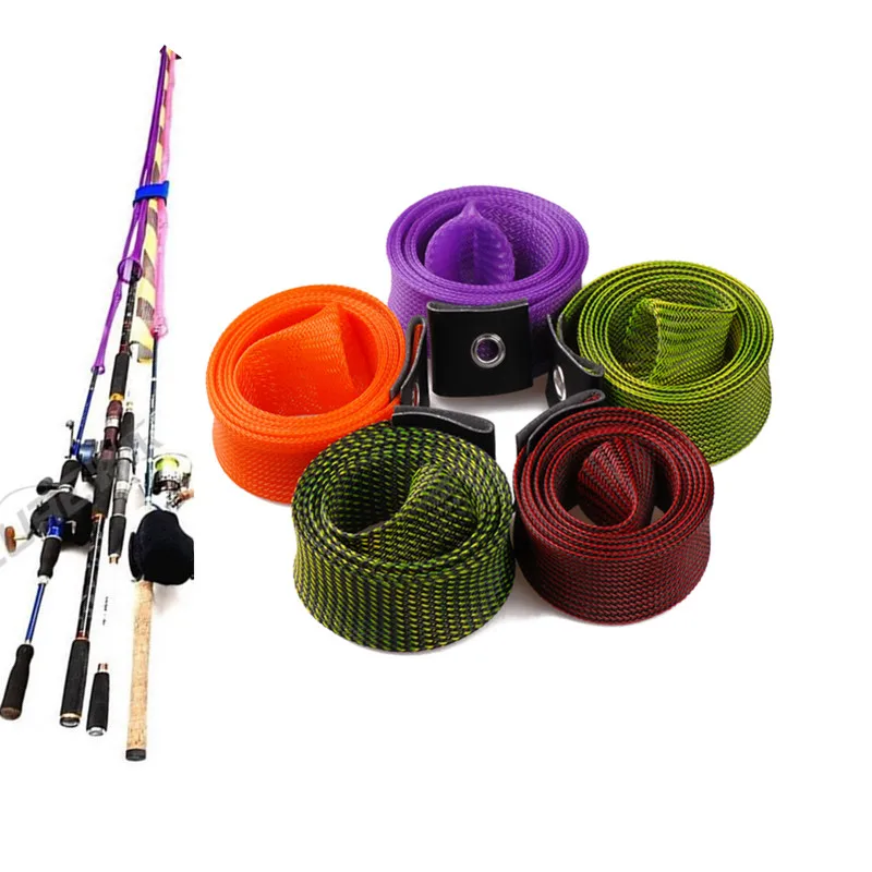 BASSKING Rod Sock Fishing Rod Sleeve Rod Cover Braided Mesh Rod Protector  Pole Gloves Fishing Tools for Spinning or Casting Rods