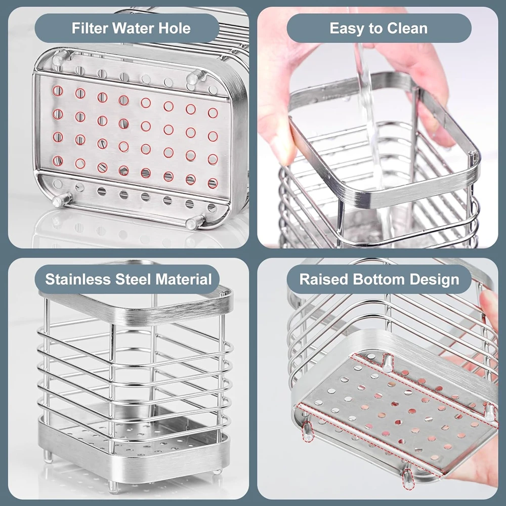 Stainless Steel Kitchen Counter Utensil Organizer