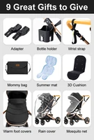 Poussette bébé 3 en 1, système de voyage, landau léger pour nouveau-nés, tout-terrain, compacte et pliable, poussette d'hiver pour bébé 2