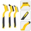 1pc 7 Inch Mini Wire Brush Brass Nylon & Stainless Steel Rust Remover Metal Wire Burring Rust Brush Metal Cleaning Tool 3