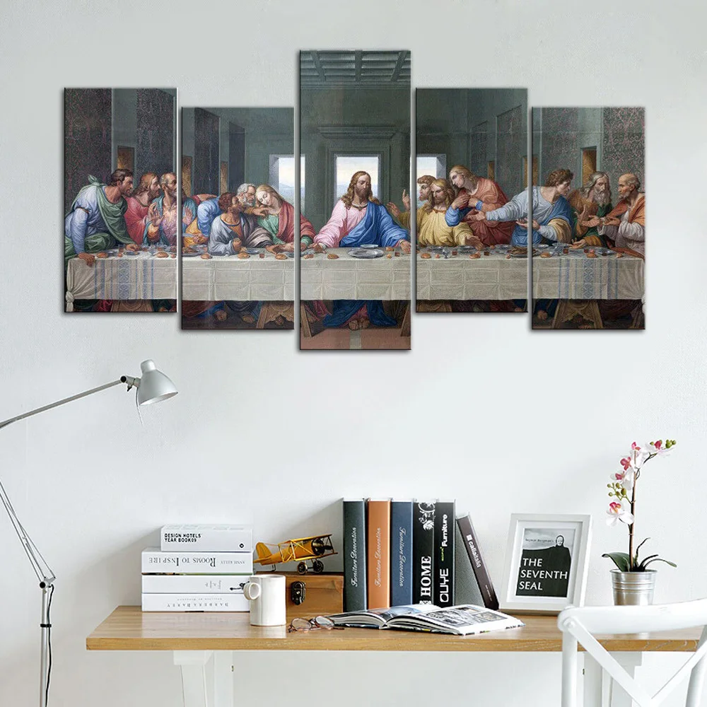 

Famous Painting The Last Supper Jesus Religion Picture Canvas Wall Art Modern Posters Print For Living Room Decor Drop Shipping