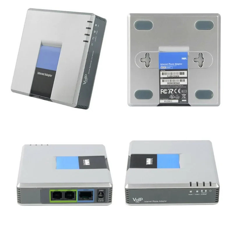 UNLOCKED For LINKSYS PAP2T-NA PAP2-NA VOIP Phone Voice Adapter With 2 FXS Ports SIP VoIP Adapter Advanced PAP2T