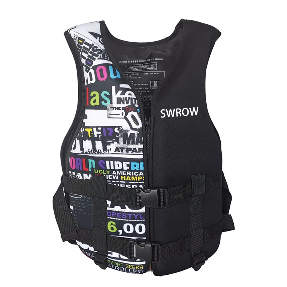 Life Jacket Neoprene Buoyancy Drifting Kayak Life Vest Adjustable Buckle Adults Surf Water Sport Swimming Rescue Life Jacket