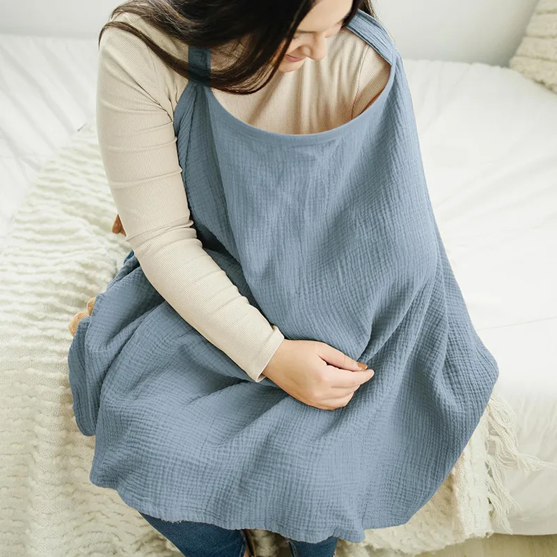 Cotton Mother Cape Blanket Nursing Apron Carseat Stoller Cover Lactation Maternity Clothes for Baby Breastfeeding Accessories