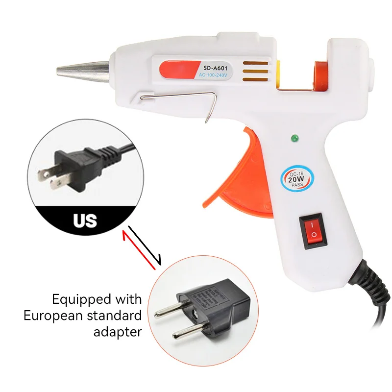 

20W Hot Melt Glue Gun Home DIY Mini Household Industrial Guns Heat Temperature Electric Repair Tool Use For 7mm Glue Sticks