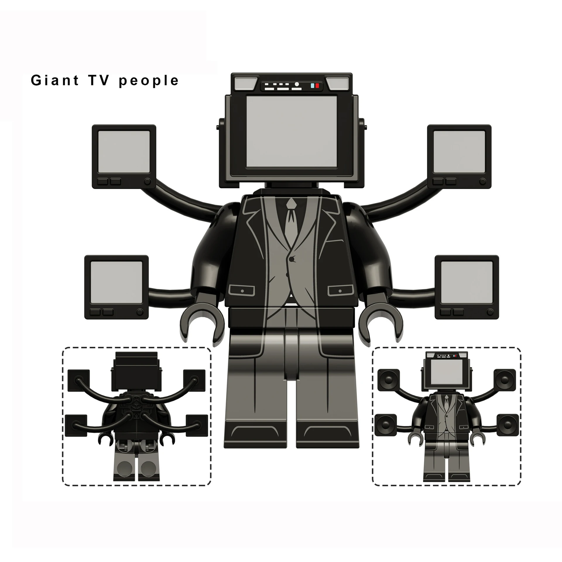 Hot Skibidi Toilet Anime Mini Figure Block Toys TvMan Plus Titan Cameraman Speakerman Bricks Model Toy For Kid Birthday Gifts anime action toys anime block toys