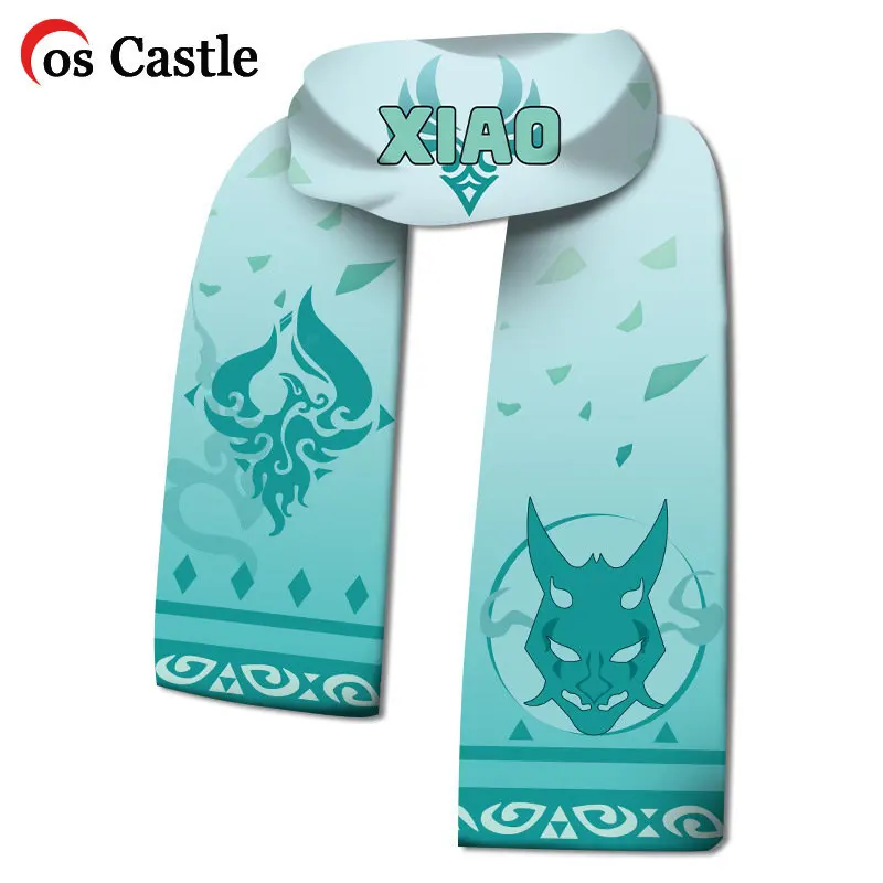 Genshin Impact Hutao Raiden Shogun Paimon Klee Xiao Keqing Venti Zhongli Cosplay Scarf Winter Warm Daily Wear Scarf Unisex