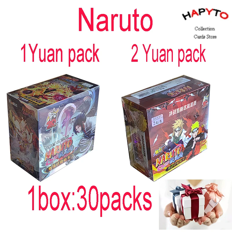 Naruto Collection Cards 1Yuan Pack And 2 Yuan Pack Shinobu Nezuko Tanjiro Mitsuri Booster Box TCG Hobby Gift