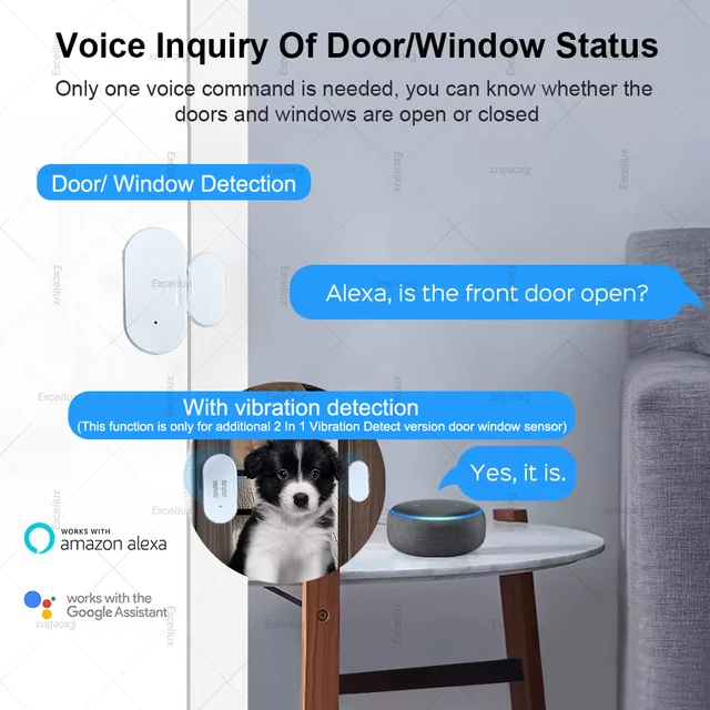 2 In 1 Zigbee Door Sensor Window Sensor With Light Vibration Detect Smart Home Door Detector AntiTheft Alarm Sensor Support Z2M 3