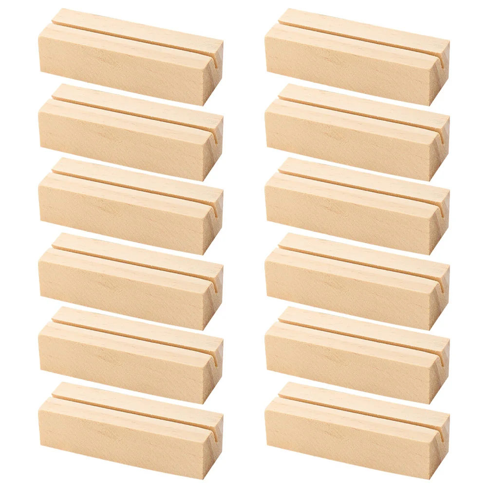 Wood Card Holder Photo Stand 12 Pcs