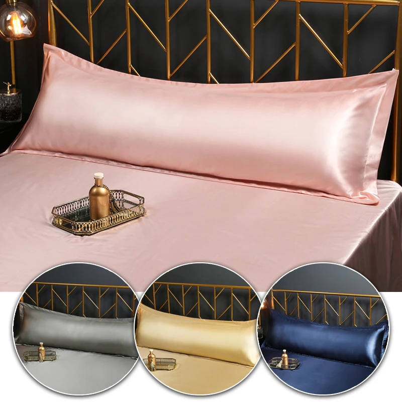 48x120cm /48x150cm Luxury Body Couple Long Pillow Satin Silk Pillow