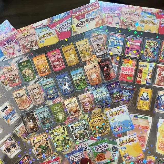 5pcs Snack Food Packaging Stickers 4