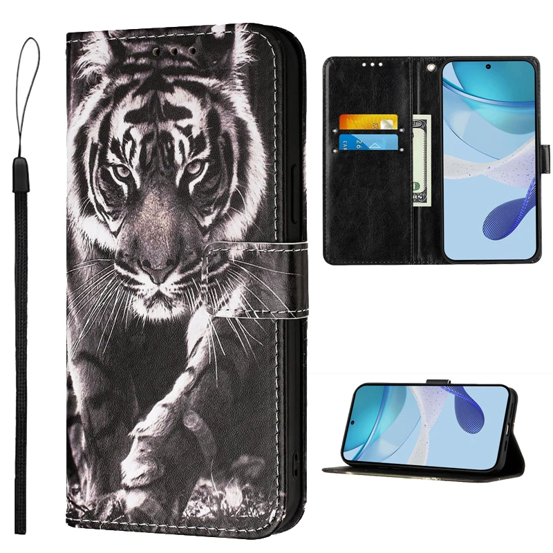 Retro Flower Design Leather Wallet Case | Magnetic Flip Cover Phone Bag