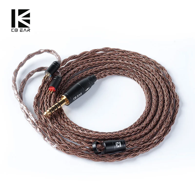 

KBEAR 16 Core Pure Copper Headphone Cable 2PIN/MMCX/QDC Earphone Accessories Use For KZ EDX ZSN PRO BLON KBEAR KS1 Iem Cables