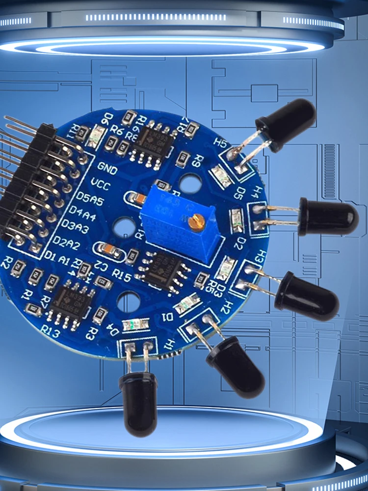 5방향 디지털 아날로그 신호 이중 출력 화재 감지 센서 모듈 Arduino 액세서리용 간편한 설치