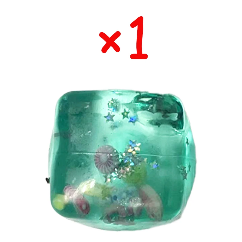 Cubi blu Mare Squishy Fidget Toy Super Soft Trasparente Stella conchiglia Giocattolo da spremere Oceano Sensoriale Giocattolo antistress Regali per ragazze