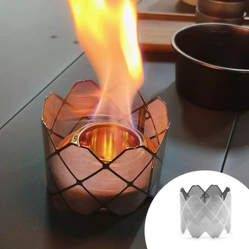 X1 Outdoor Alcohol Stove Mesh Windproof Ring Stainless Steel Furnace Wind Deflector Furnace Bracket Portable Camping Accessories